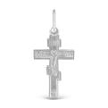 Крест из серебра родированный - 2,6 см
