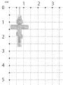 Крест из серебра родированный - 2,6 см