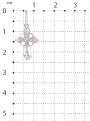 Крест из серебра с фианитами родированный - 2,4 см