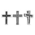 Крест из чернёного серебра - 3 см