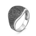 Печатка мужская из чернёного серебра