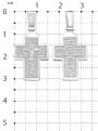 Крест из серебра родированный - 3,1 см