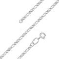 Цепь из серебра родированная - Фигаро, 50 см