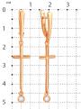 Серьги кресты из золочёного серебра с цирконием