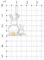 Подвеска из серебра с фианитами и золочением родированная - Зайчики