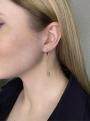 Серьги из золочёного серебра с фианитами