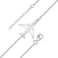 Браслет из серебра родированный - Самолёт
