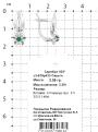 Серьги из серебра с изумрудом родированное