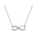 Колье из серебра родированное - Бесконечность