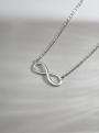 Колье из серебра родированное - Бесконечность