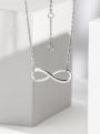 Колье из серебра родированное - Бесконечность