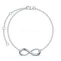 Браслет из серебра родированный - Бесконечность