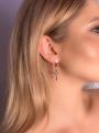 Серьги кресты из золочёного серебра с фианитами