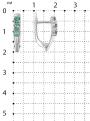 Серьги из серебра с нат.празиолитом родированные