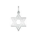 Подвеска из серебра родированная - Звезда Давида