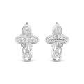 Крест из серебра родированный - 1,5 см