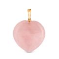 Подвеска из золочёного серебра с нат.розовым кварцем