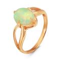 Кольцо из золочёного серебра с нат.эфиопский опалом