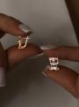 Серьги детские из золочёного серебра с эмалью и фианитами - Собачки