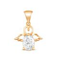 Подвеска из золочёного серебра с  и фианитом
