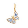Подвеска из золочёного серебра с фианитами