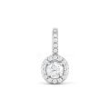 Подвеска из серебра с фианитами родированная