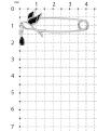 Булавка из серебра с эмалью и фианитами родированная