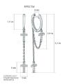 Серьги из серебра с фианитами родированные - Крестики, цепочки