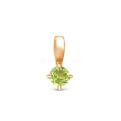 Подвеска из золочёного серебра с нат.хризолитом