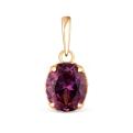 Подвеска из золочёного серебра с корундом цв. александрит