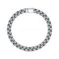 Браслет из чернёного серебра - Бисмарк, 24 см