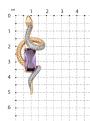 Подвеска из золочёного серебра с синт.александритом, фианитами и родированием