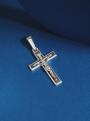 Крест католический из чернёного серебра - 5 см
