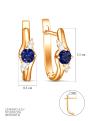 Серьги из золочёного серебра с фианитами