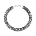Браслет из чернёного серебра - Император, 23 см