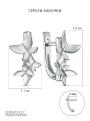 Серьги из серебра родированные - Бабочки
