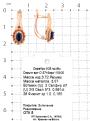 Серьги из золочёного серебра с нат.сапфиром и фианитами