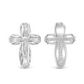 Крест из серебра родированный - 2 см