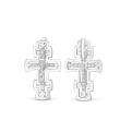 Крест из серебра родированный - 1,5 см