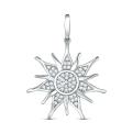 Подвеска из серебра с фианитами родированная - Солнце