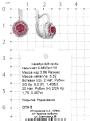 Серьги из серебра с нат.рубинами родированные