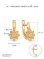 Серьги из золочёного серебра с натуральным эфиопским опалом
