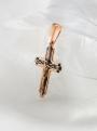Крест из золочёного серебра с чернением - 4,7 см