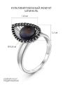 Кольцо из серебра с культ. жемчугом и шпинелью родированное