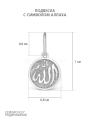 Подвеска из серебра родированная - символ Аллаха