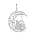 Подвеска мусульманская из серебра родированная
