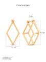 Серьги из золочёного серебра - Ромб