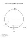 Браслет женский из серебра с фианитами родированный - Гвозди в виде креста