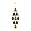 Подвеска из золочёного серебра с чёрной шпинелью