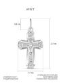 Крест из серебра родированный - Спаси и сохрани 3,4 см